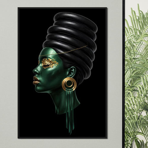 Emerald Empress Canvas Wall Art