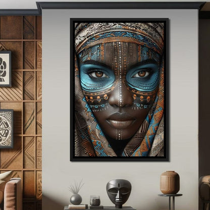 Tribal Beauty Unveiled Canvas Wall Art