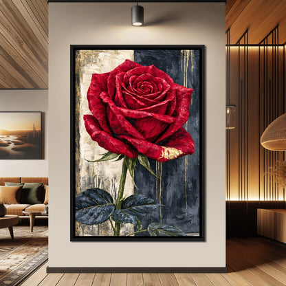 Gilded Petals On Divided Ground Canvas Wall Art