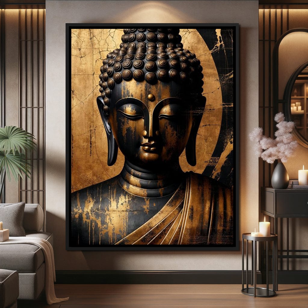 Buddha's Aura of Serenity Canvas Wall Art