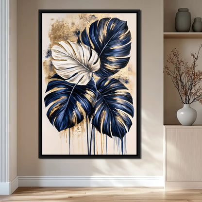 Gilded Foliage Under Midnight Skies Canvas Wall Art