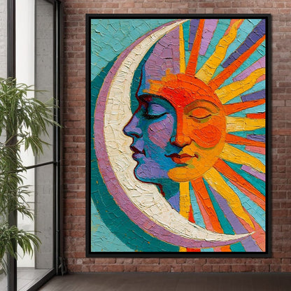 Celestial Union Of The Divided Day Canvas Wall Art