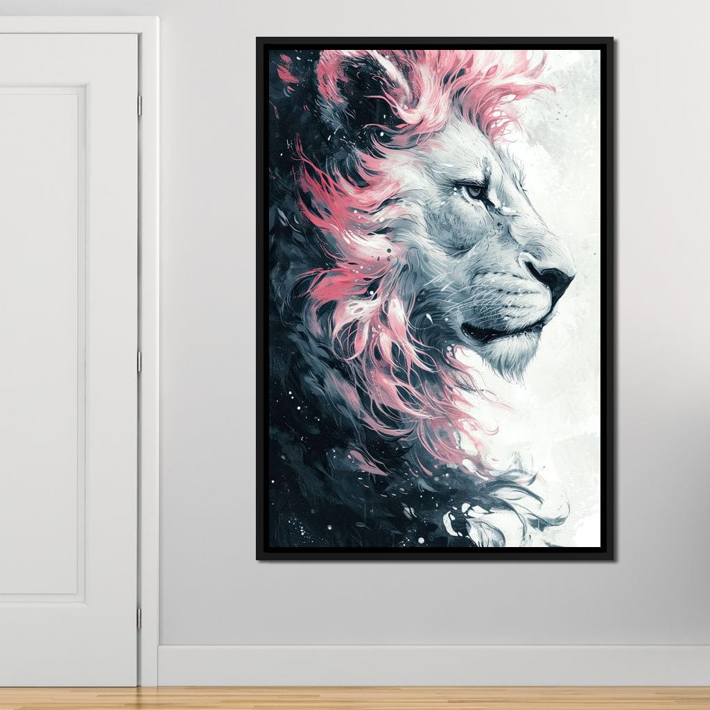 Majestic Pink Mane Monarch Canvas Wall Art