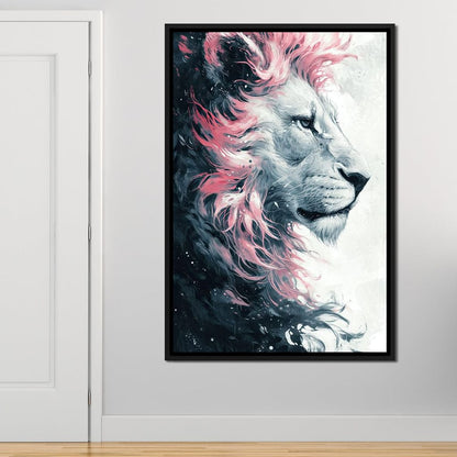 Majestic Pink Mane Monarch Canvas Wall Art