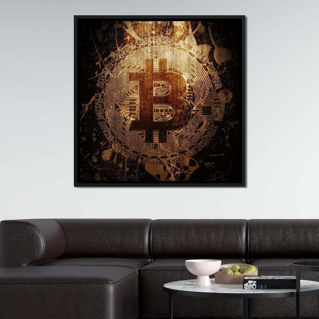 Crypto Art Bitcoin 08 Canvas Wall Art