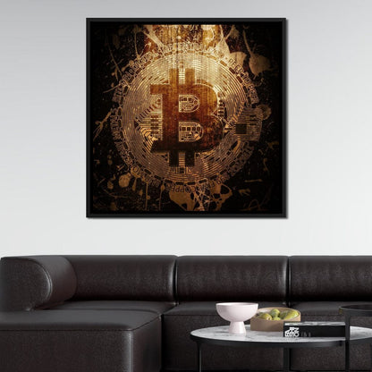 Crypto Art Bitcoin 08 Canvas Wall Art