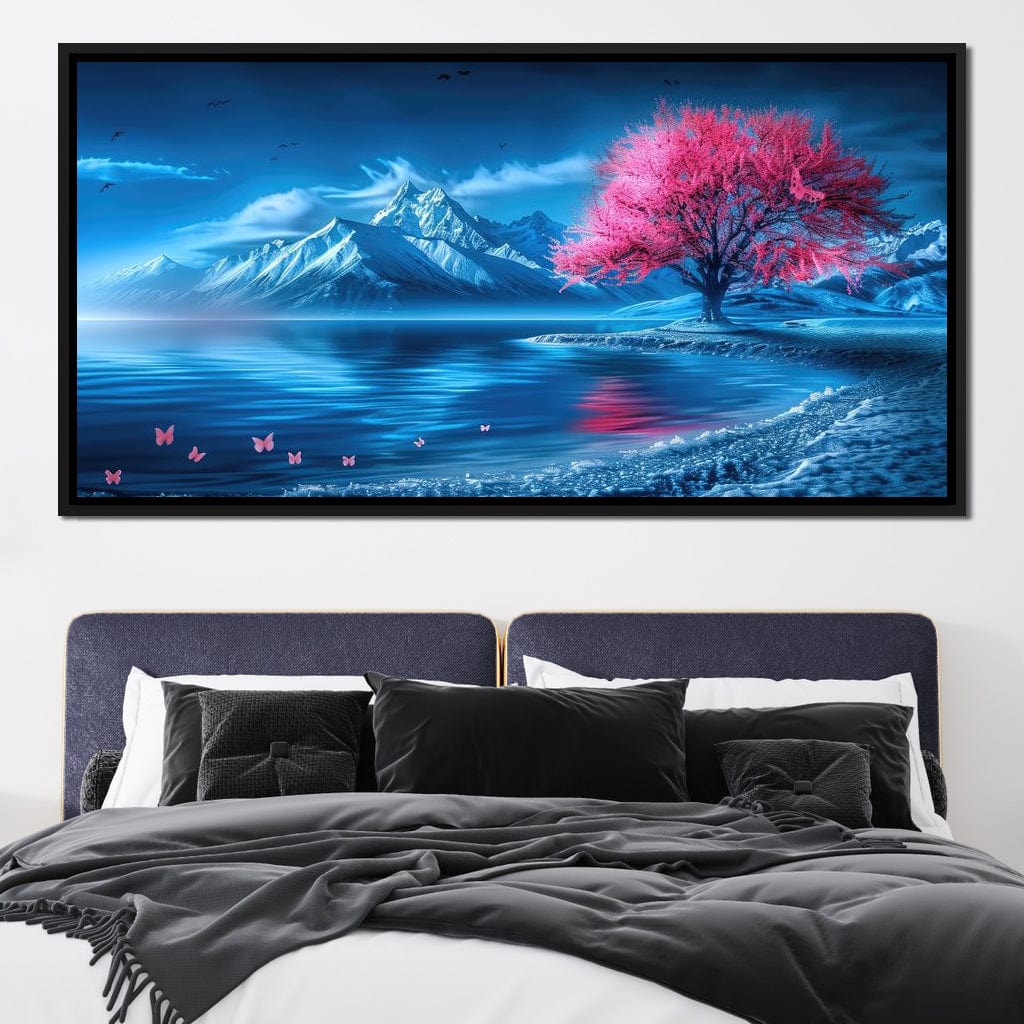 Arctic Sakura Bloom Canvas Wall Art