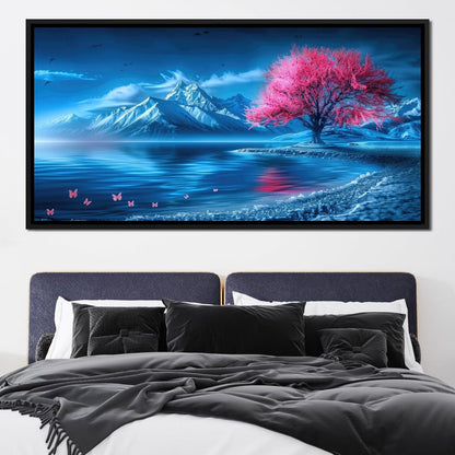 Arctic Sakura Bloom Canvas Wall Art