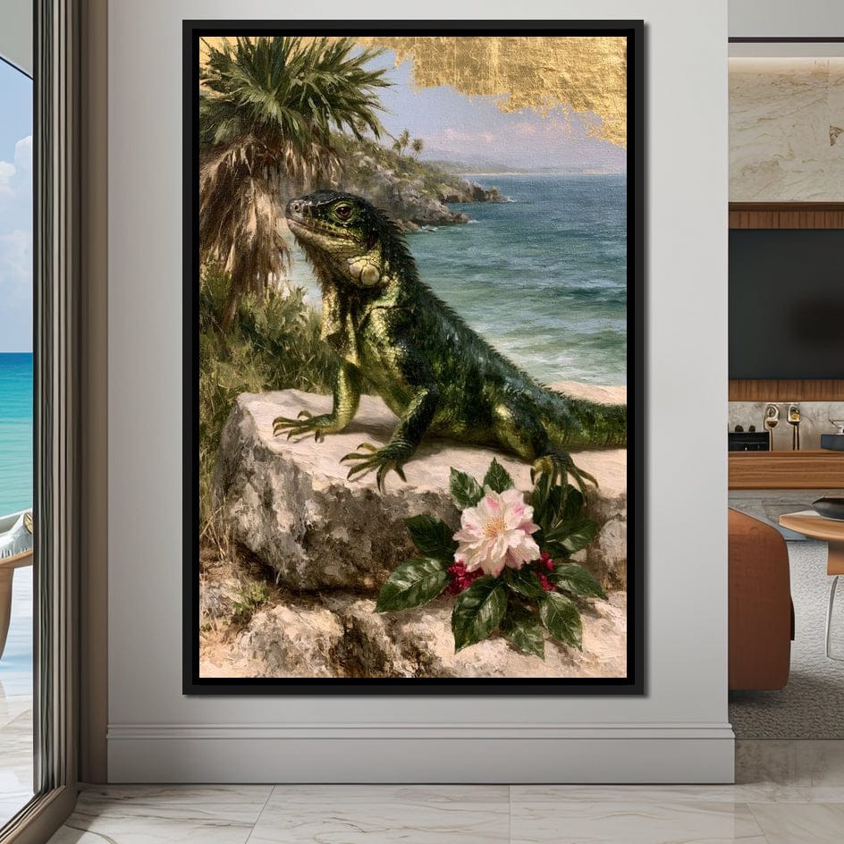Patient Watcher of the Pacific Shore Canvas Wall Art