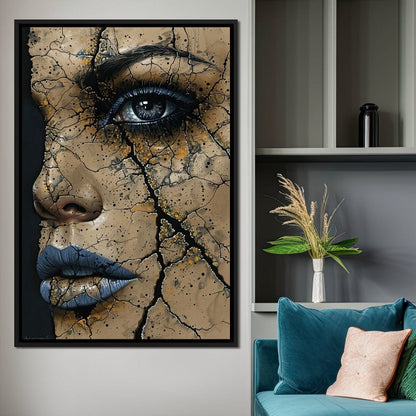 Shattered Solace Echoes Canvas Wall Art