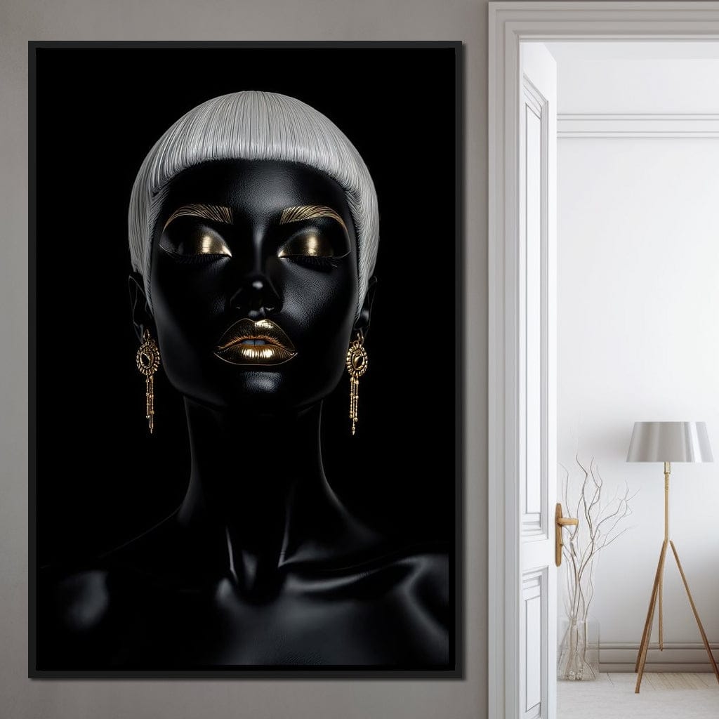 Black Velvet Seraph Canvas Wall Art