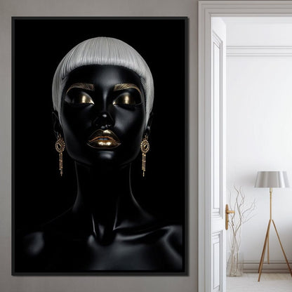 Black Velvet Seraph Canvas Wall Art