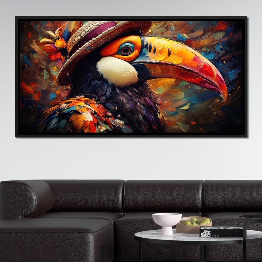 Tucan Tourist Canvas Wall Art