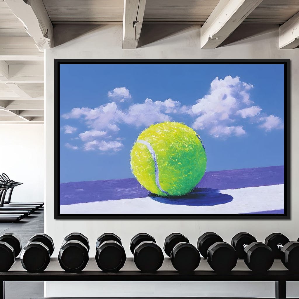 Tennis Ball Under Summer Sky Canvas Wall Art