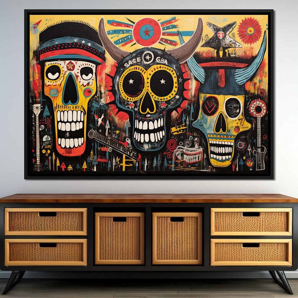 Vibrant Tribal Spirit Montage Canvas Wall Art