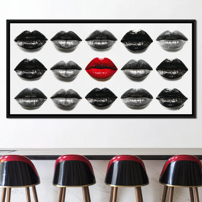 Sensual Lips Bold Defiance Canvas Wall Art