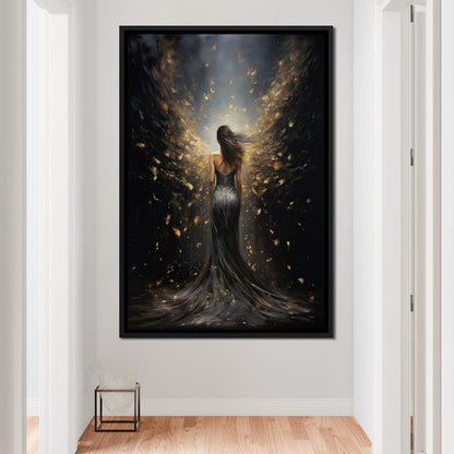 Ethereal Dream of a Starlit Muse Canvas Wall Art