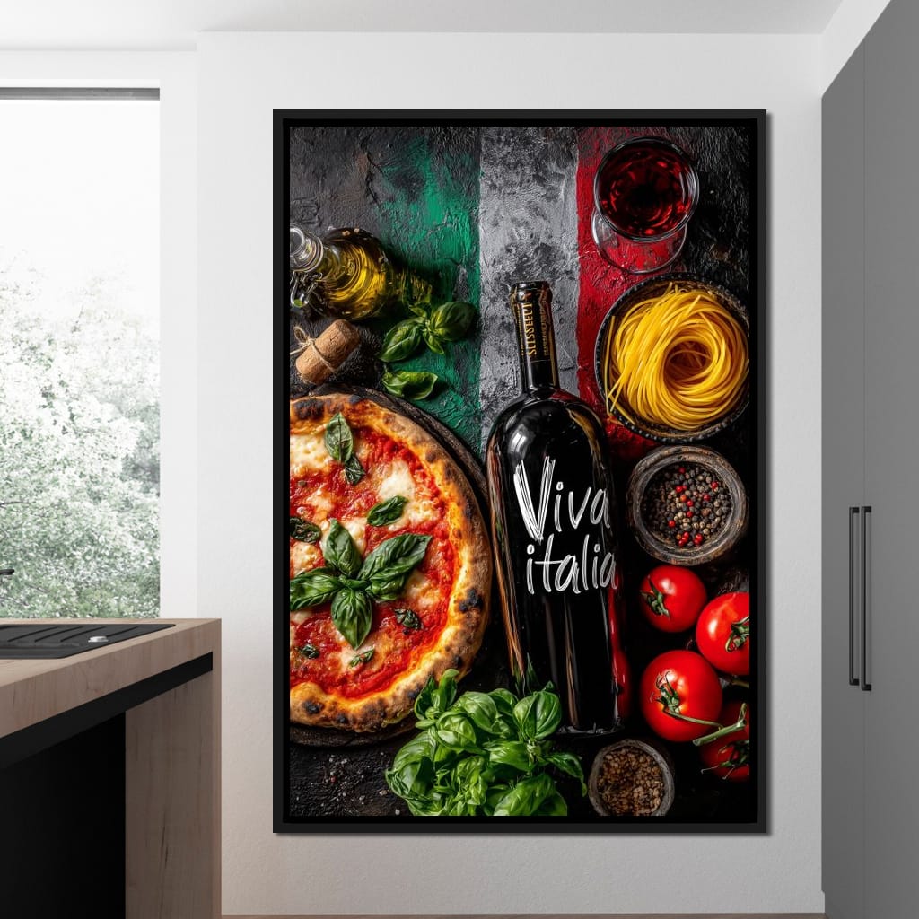 Italian Feast Still Life Canvas Wall Art