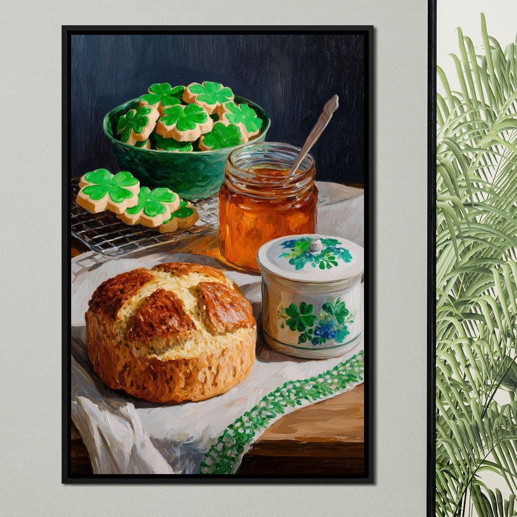 Shamrock Cookies Honey Loaf Canvas Wall Art