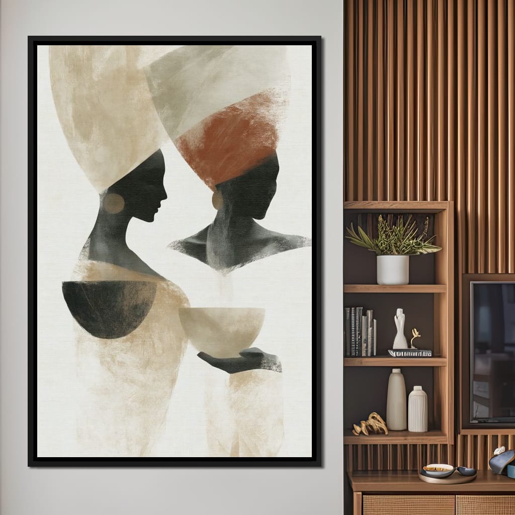 Two Souls Sharing A Morning Ritual Canvas Wall Art