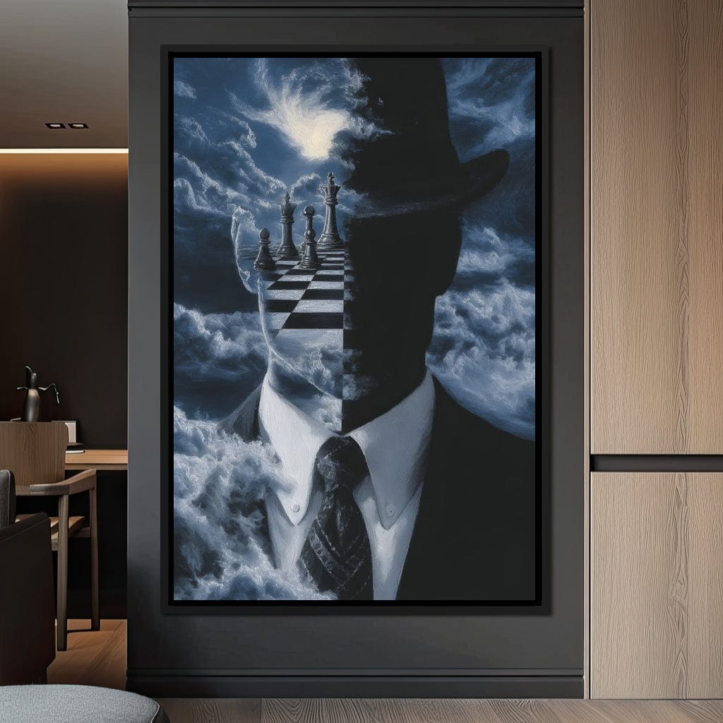 Surreal Chessboard Mind Horizon Canvas Wall Art
