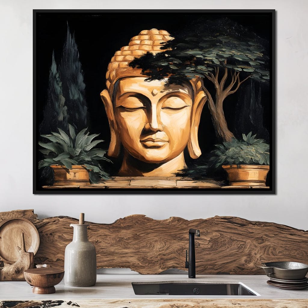 Tranquil Buddha Garden Essence Canvas Wall Art
