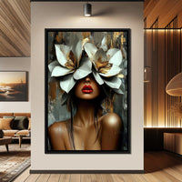 Golden Petals Revelation Canvas Wall Art