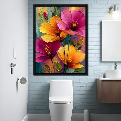 Radiant Petals of Summer Joy Canvas Wall Art