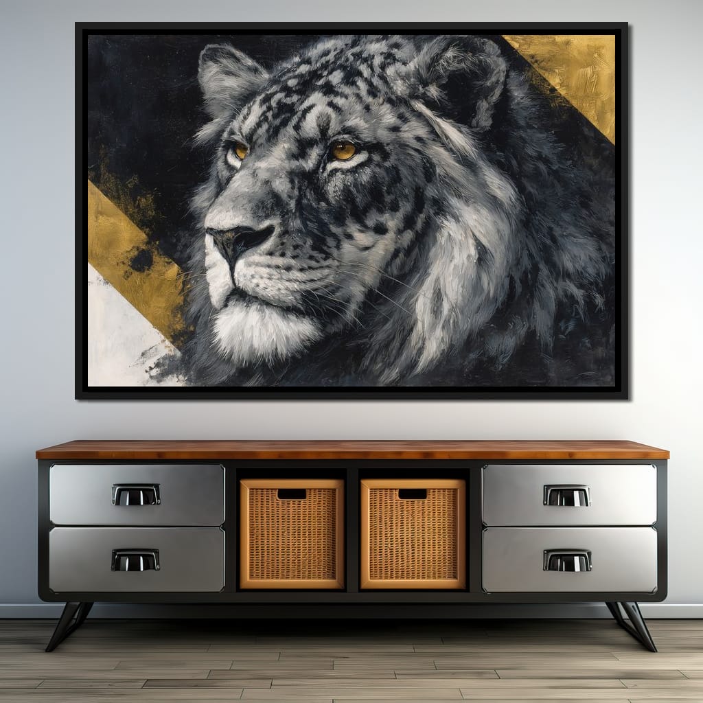 Golden Eyed Lion King Canvas Wall Art