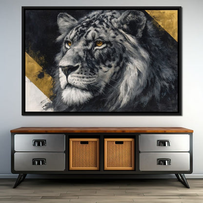 Golden Eyed Lion King Canvas Wall Art