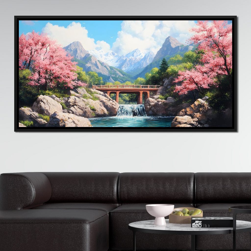 Bridge Over Tranquil Waters Canvas Wall Art