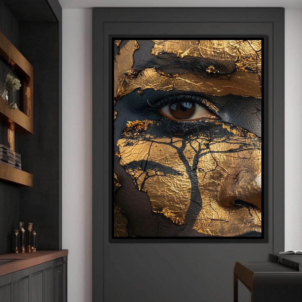 Golden Gaze Jungle Canvas Wall Art