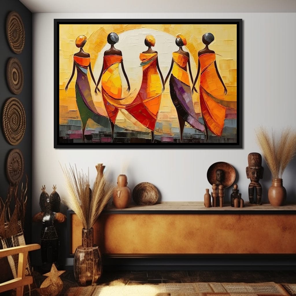 African Sunset Canvas Wall Art