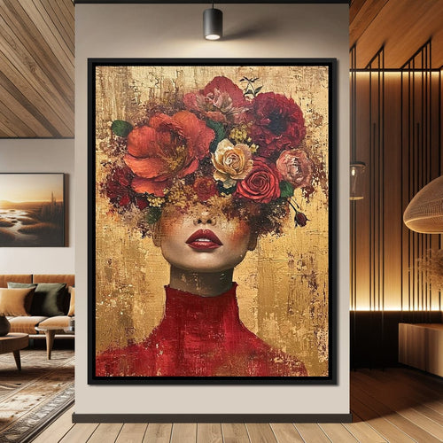 Blossom Crowned Silence Canvas Wall Art