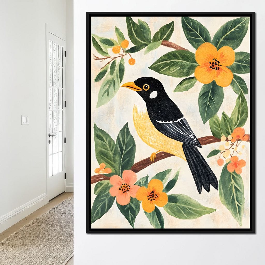 Birdsong Among Blossoms Canvas Wall Art