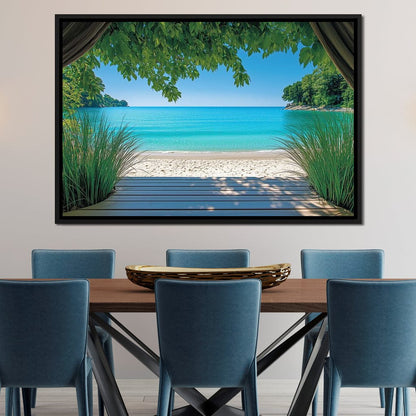 Tropical Tranquil Escape Canvas Wall Art
