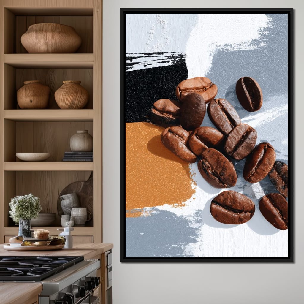 Coffee Beans Modern Vibe Canvas Wall Art