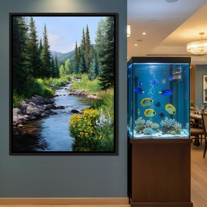 Alpine Creek Wildflower Trail Canvas Wall Art
