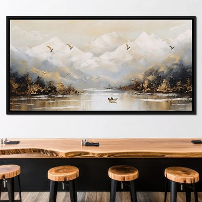 Tranquil Alpine Morning Voyage Canvas Wall Art