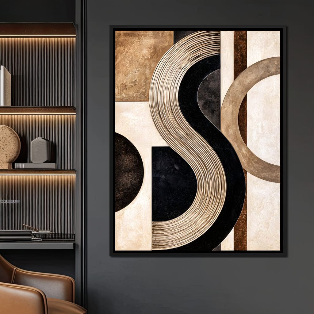 Linear Motion Over Structured Planes Canvas Wall Art