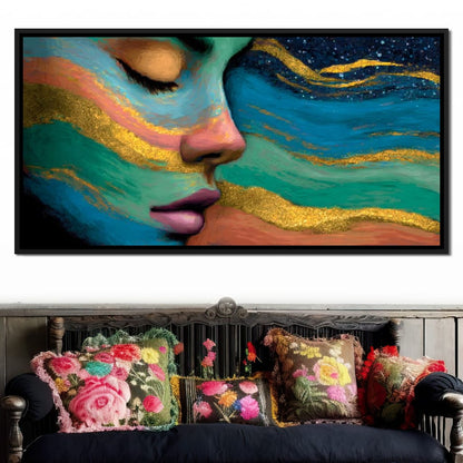 Celestial Dream Portrait Glow Canvas Wall Art