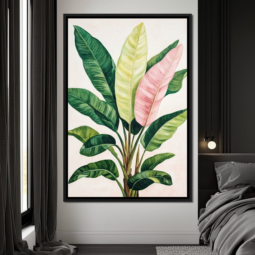Tropical Leaf Symphony Canvas Wall Art