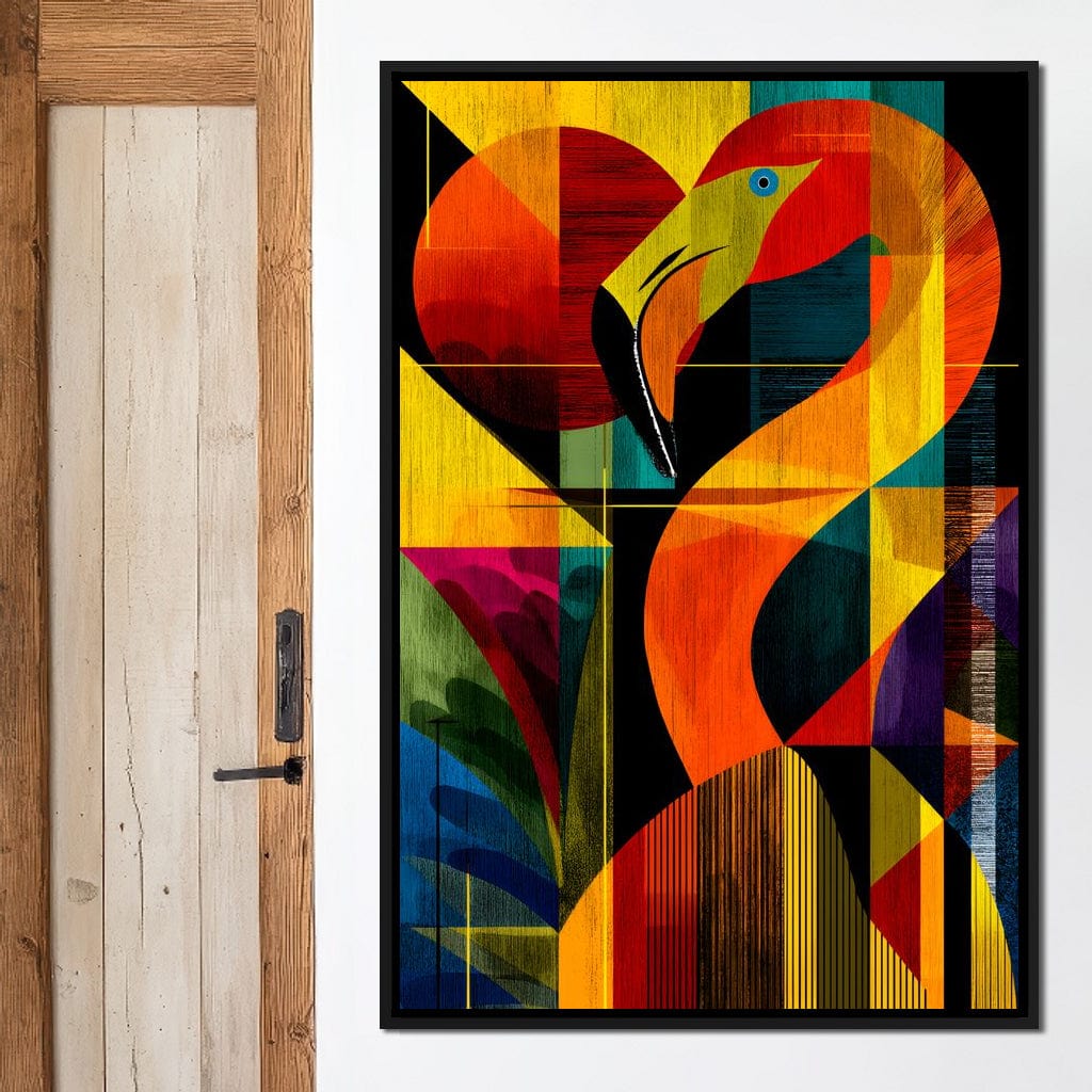 Chromatic Crane Impressions Canvas Wall Art