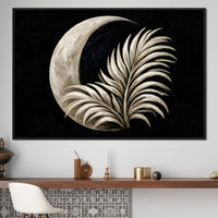 Crescent Shadow Over The Fallen Frond Canvas Wall Art