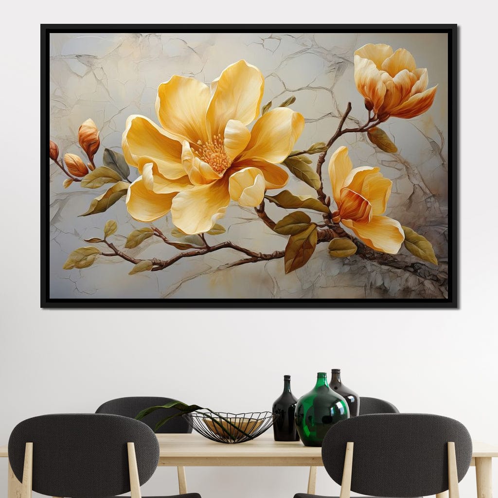 Yellow Magnolia Tree 3 Canvas Wall Art