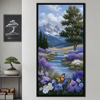 Mountain Meadow Butterfly Serenity Canvas Wall Art