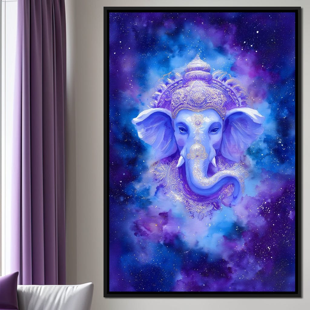 Celestial Ganesha Starlight Canvas Wall Art