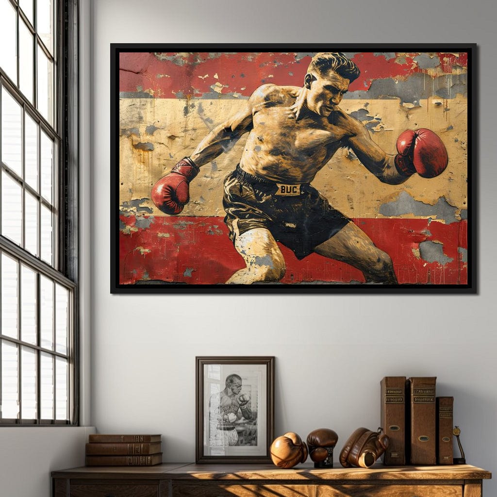 Vintage Boxing Legend Canvas Wall Art