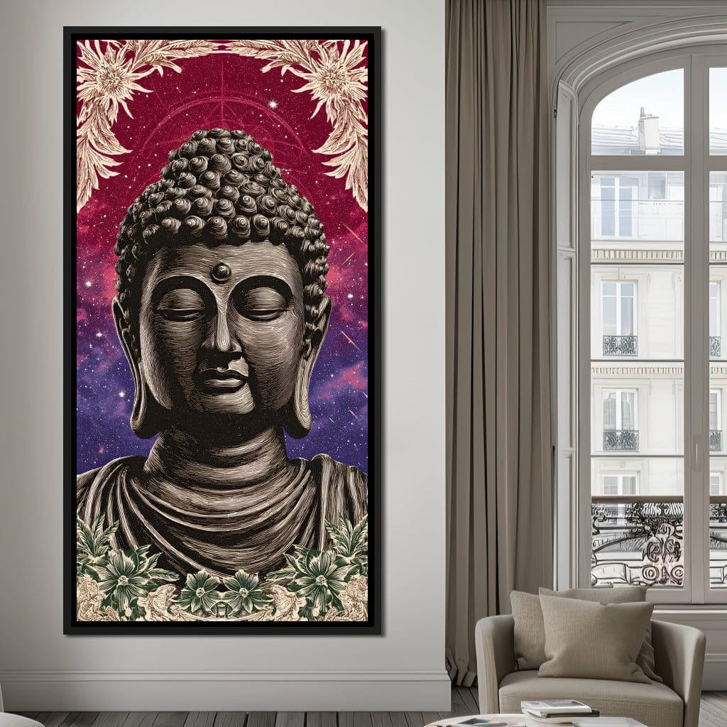 Celestial Buddha Tranquil Flow Canvas Wall Art