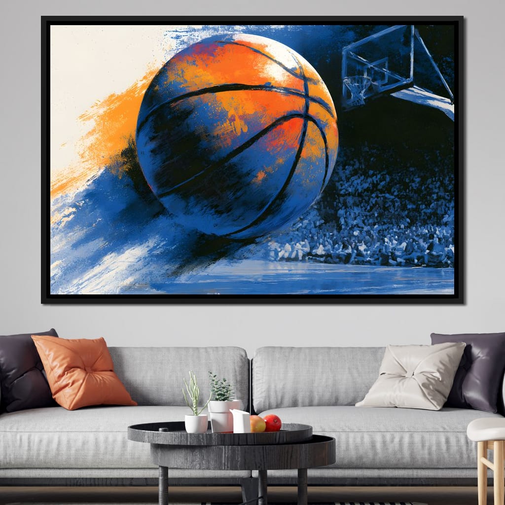 Flight of the Basketball Canvas Wall Art